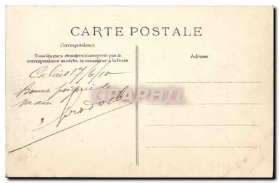 Chegada do "Pluviose" no canal do porto de Calais — Edição E.D. — Verso