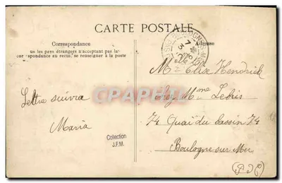 Última Saída do Submarino 'PLUVIOSE' — Calais — Editor CÉD — Verso