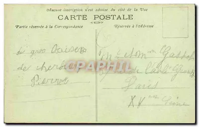 Cherbourg — O submarino "Rubis" ao largo em um dia de tempestade — Editor não identificado, n° de série 489 — Verso