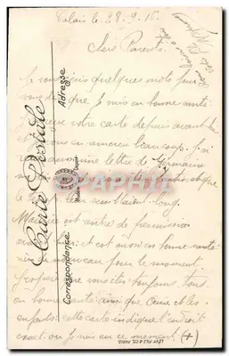 Calais — Os Submarinos e a Caserna dos Tripulantes — LL. — Verso