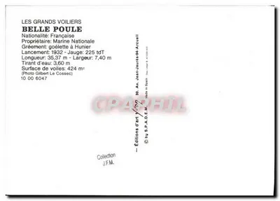 Belle Poule — Górnica gojotki w Hunier — Wydawnictwo Sztuki J.F.M. — Rewers