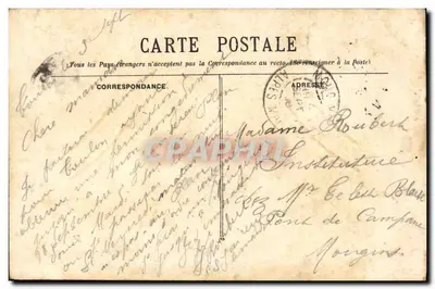 M.B. 117 Couronne — Navio-escola das canhoneiras e timoneiros — Marinha Militar Francesa — Toulouse, 3 de setembro de 1906 — Verso