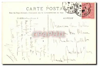 O "Duguay-Trouin", Escola de Aplicação dos Aspirantes — A. Bougault, n° 574 — Verso
