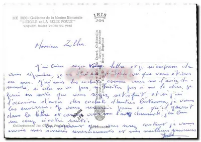 La Belle Poule — Kiel Week 1965 — Grupa Goélettes — Rewers