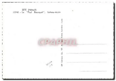 सेटे — ले "पॉल बूस्केट", एक शिक्षा जहाज — एडिशन्स एस.एल. लियोन — पीछे