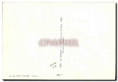 Statek żaglowy — Costa d'Azur — Wydawca J.F.M. n°12 — Rewers