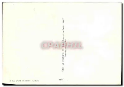Statek żaglowy — Wybrzeże Azury — Wyd. R. St François de Paule, Nice — Rewers