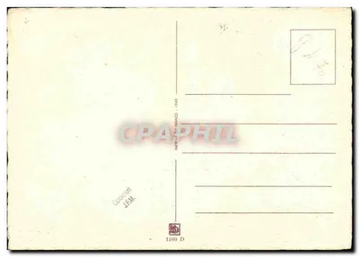 Statki w morzu — malowanka wodno-kolorowa — J.F.A.M. Imprimeur de France, n° 1160 D — Rewers