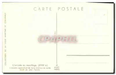 Przybycie floty do przystani — XVII wiek — E.A.E.C. Paryż — Rewers