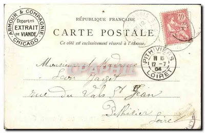 Sailor and Woman — 'Extrait de Viande Olida' — Armour & Compagnie, Chicago — Verso