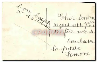 Ragazza con cesto di rose — Buon compleanno — PC Paris 2523 — Verso