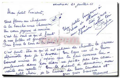 Criança na montanha — com cabra em rochedo — editor Photodrom — Verso