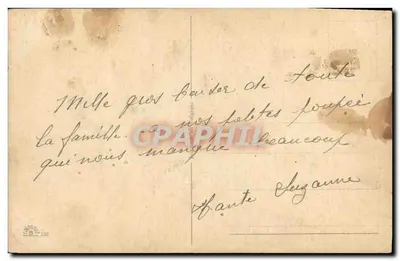 Criança em seu quarto — carta postal ilustrada — editor B. 152 — Verso