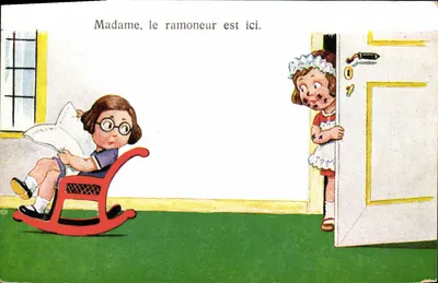 Mulher no balanço — ramoneiro — editor desconhecido, número de série não visível