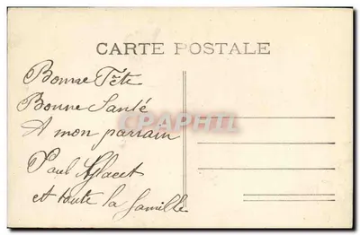 Deux enfants dans un avion — Bonne Fête — Éditeur : L. Gaudin, Nancy — Verso