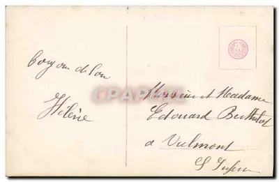 Petite fille en costume marin — chapeau de cowboy et bouquet — éditeur '1515/16' — Verso