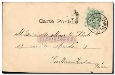 Campesina y Marqués — Al borde del camino — C. Clayette Fot. — Reverso