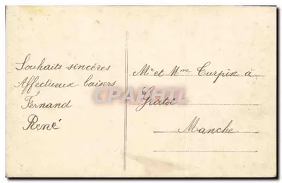 Dois crianças com cachorro em trenó — cena invernal — Tavuvelle 1900 — Verso