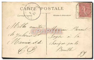 Cartolina d'epoca Fantasia Bambini La becquee — Verso