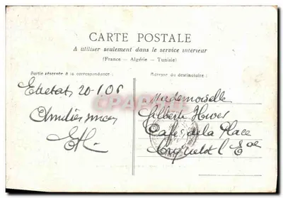 Lili e seu cachorro — Lili, o coração cheio de ternura, Para agradecer seu bom Médor — PSC, Paris — Verso