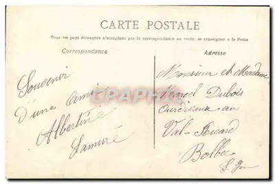 Niño en un paisaje de hojas — editor desconocido, n° 402 — Reverso