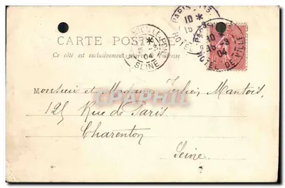 Nascimento de Raymond — 8 de Março de 1904 — O. E. P. (Paris) — Verso
