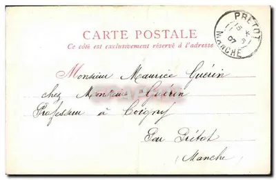 Kobieta i dziecko obok sanek — scenka zimowa — wydawca Frank Gabrielle, nr 4180 — Rewers