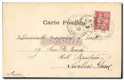 Alte Frau und junges Mädchen — Tee-Szene — C. CLAYETTE Paris — Rückseite