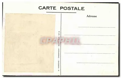 Famiglia in un paesaggio rurale — con dirigibile — editore G. Gossens, Parigi — Verso