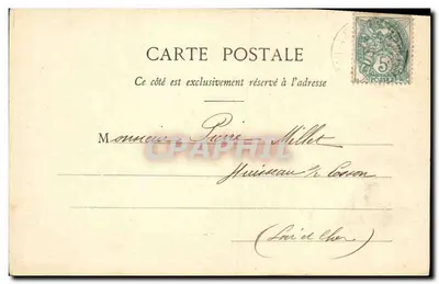 Dois crianças em traje de peregrino — Retorno de Peregrinação III — Edição A. Bergeret & Cie, Nancy — Verso