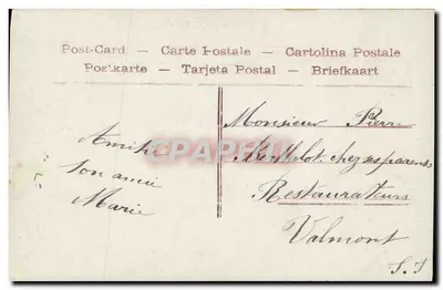 Dziecko w dekoracji grzybów — Souvenir — wydawca nieznany, numer 4397 — Rewers