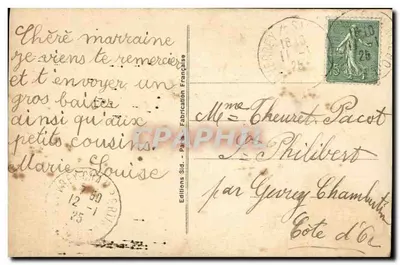 Uśmiechnięta dziewczyna z bukietem — Un Gros Baiser — Spies n°8017 — Rewers