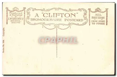 Criança vestindo traje de marinheiro — rosa — editor E.W. Savory & Co. Bristol — Verso