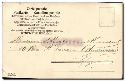 Menina tocando violino — Paris — P.F.B. Série 3805 — Verso