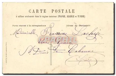 Cena de rua com mendigo ameaçando duas crianças — editor LORIFTE, Paris, n°3 — Verso