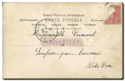Kobieta z falistymi włosami — portret — Reutlinger Paryż, nr 1088 — Rewers