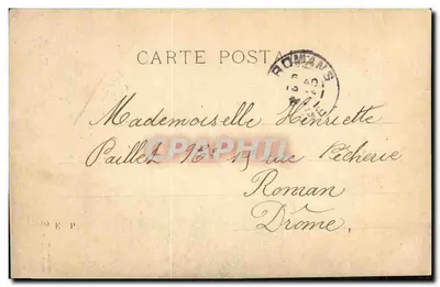 Andrée de Lys — Retrato de jovem mulher velada — E.P. n° XVII-6 — Verso