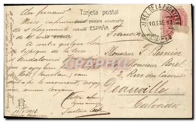 Kobieta w stroju andaluzyjskim — Madryt — wydawca Madryt, n° S.385/2 — Rewers