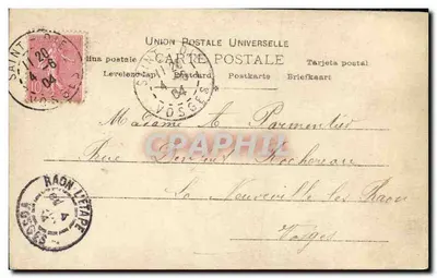Retrato de La Vergne — Palais Royal — editado por Prewtlinger, París, n° 873/5 — Reverso