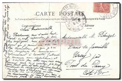 Jeune femme en chapeau à fleurs — Montbryon — éditeur MONTBRYON — Verso