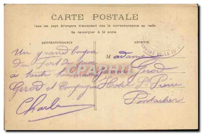 Niska Parisiana — Retrato de mulher com chapéu de penas — Ogerneau — Verso