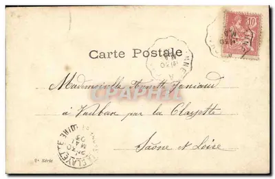 Junge Frau in einem Rüschenkleid — Verlag Walery, Paris — 4. Serie — Rückseite