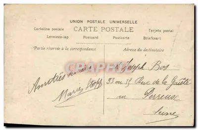 Três dançarinas em trajes regionais — editor Roulhac, Paris, n° 1564 — Verso