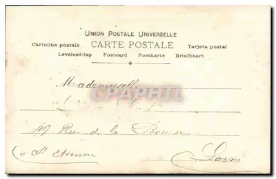 Mulher em vestido amarelo com grande laço — Parisiana — H. Manuel, n° 871 — Verso