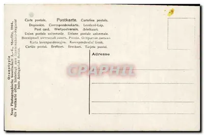 Fada e gnomo em um jardim — editor Oranotypie, Berlim, 1904 — Verso