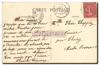 Jovem mulher com coroa de flores — Cercle Fleuri — editor desconhecido — Verso