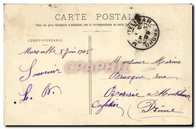 La Ribande — Sujeito de carta postal — editor TARGELLE (n° 13) — Verso