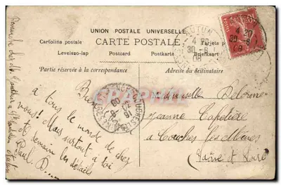 Jane Dirys — bailarina em vestido decorado — editada por Routhiger, Paris, n° 552 — Verso