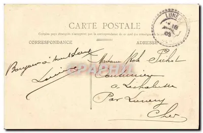 Martha de VILLERS — Retrato de jovem mulher com véu — C. Jeungette, editora, Paris — Verso