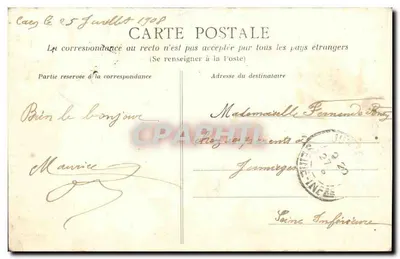 CAEN — El Mercado de Ganado sobre los foso de Saint-Julien — Colección AL — Reverso